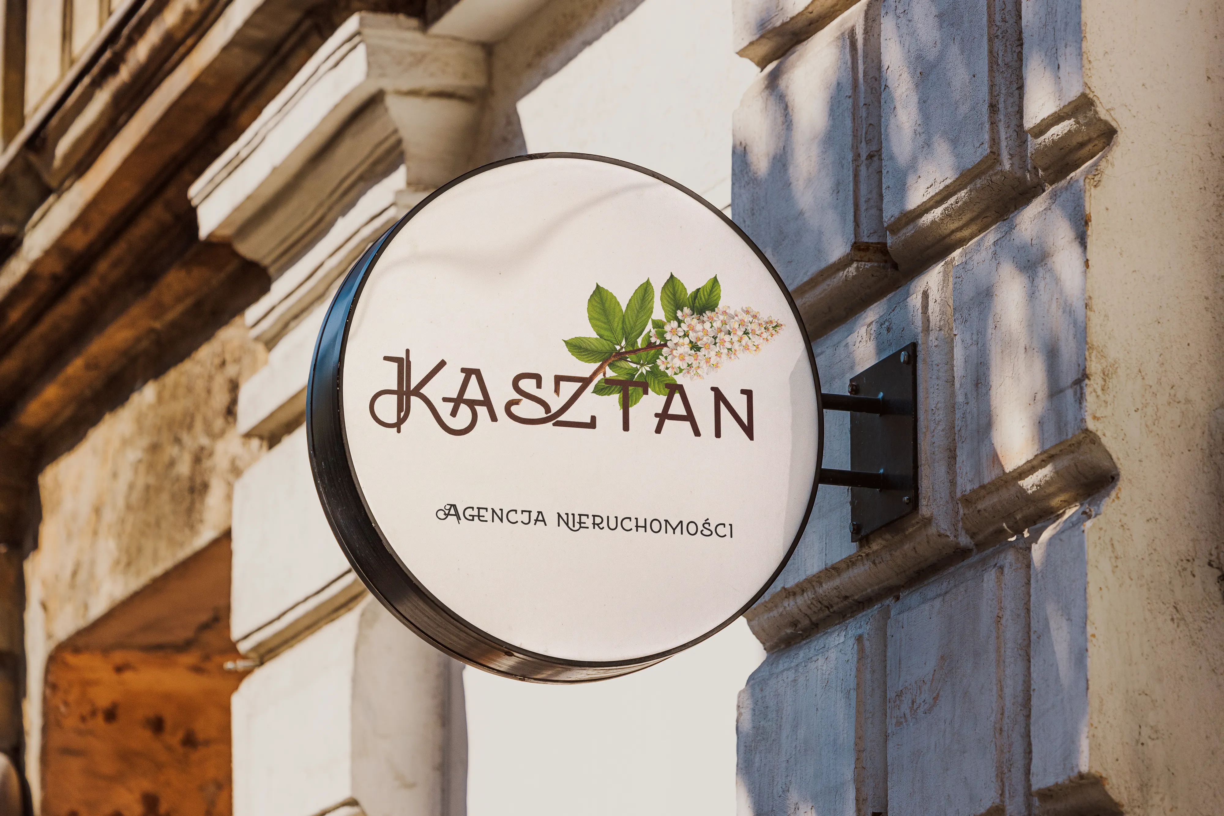 Minimalistyczny projekt reklamy dla Agencja Kasztan